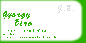 gyorgy biro business card